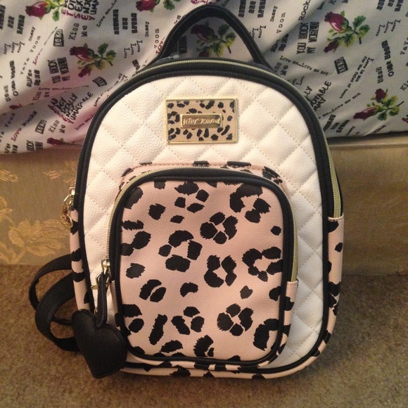 betsey johnson leopard backpack